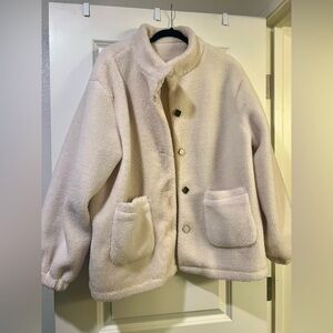 Women's Cream Fleece Jacket